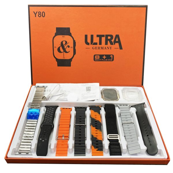 Y80 Ultra Smartwatch with 8 Straps